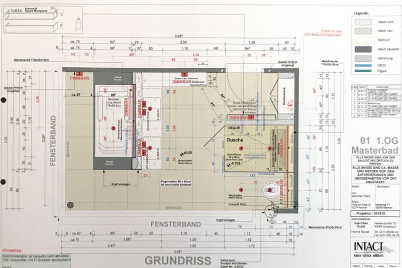 Technische Bauausführungszeichnung